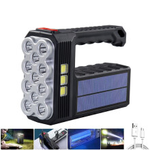 Outdoor Camping Mini Solar Hand Led Zaklamp Usb oplader te bouwen in zonnepaneel zaklampen