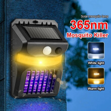 Lampe murale solaire anti-moustique, fonction anti-moustique améliorée, détection humaine intelligente, lampe murale pour cour extérieure