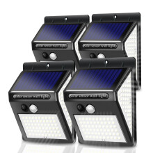 4-delige 150LED solar wandlamp automatische inductie super heldere wandlamp binnen en buiten drie zijden voor huishoudelijk gebruik