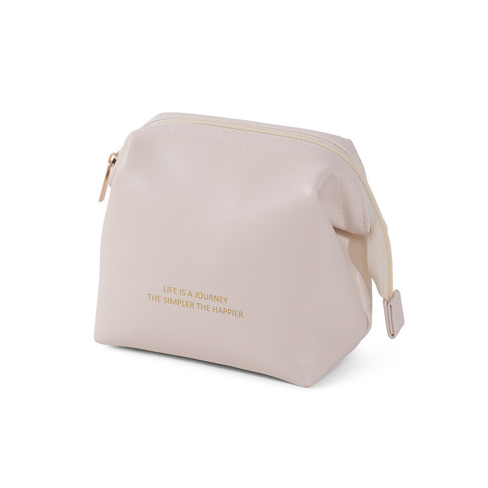 Photos - Cosmetic Bag Makeup bag Portable female large capacity hand bag Female temperament versatile wash bag (milk white)