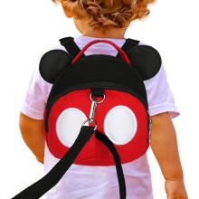 Baby Anti-verlorene Geschirr gereinigte Baumwolle Rucksack Sicherheit Geschirr Tasche mit Leine Kinder (rot)