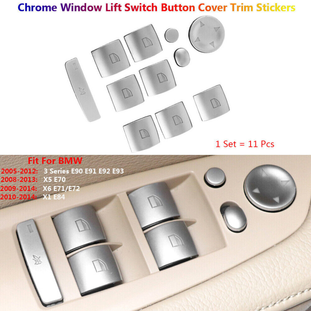 Interior Window Lift Switch Button Cover Trim For Bmw 3 X5 X6 E70 E71 X1 E84 E90 7334477997284