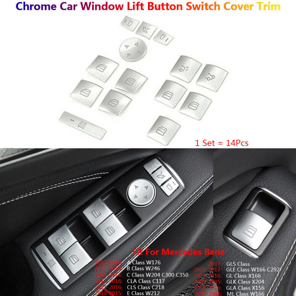 Window Lifter Switch Button Trim For Benz W204 A B C E Cla Cls Gla Gl Glk Gle Ml 7334477997314