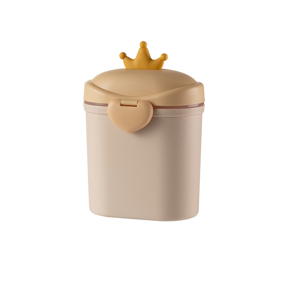 Nydia Crown Baby Portable External Large Capacity Moisture Proof Snack Packaging Tank Milk Powder Box Yellow (800Ml)