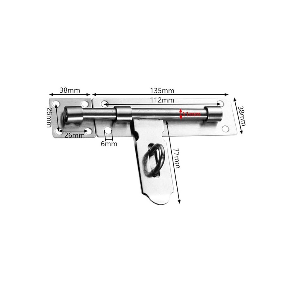 Door Latch Lock Door Latch Latch Door Latch Bolt Slide Bolt Stainless Steel Gate Latch For Warehouse Garage Barn Gate Yard Door With 7334477992913