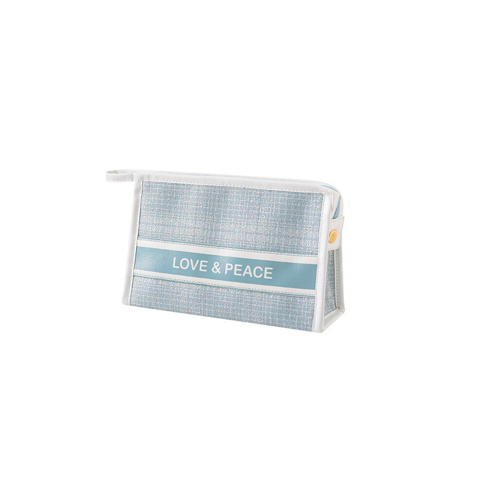 Nydia Light/Blue Cosmetic Bag Hand Held Cosmetic Bag Women's Portable Cosmetic Storage Bag ( Blue)