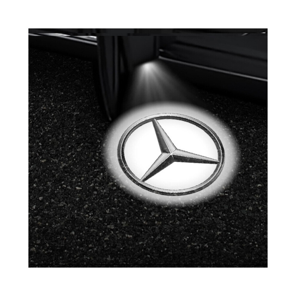 2 Pcs Applicable to Mercedes Benz S class W222 welcome lamp S350/S400/S500/S600 door projection lamp ((3D logo of Benz)-image-OPC-PFC9927-NEW
