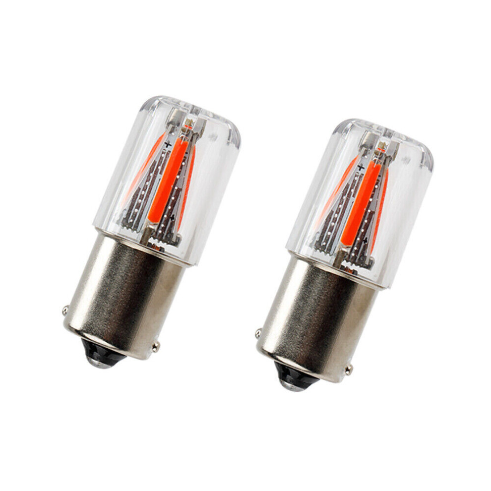 2X 1156 Ba15s P21w Cob Led Interior Bulbs Tail Backup Brake Lampred Light 7751377897627