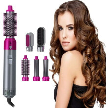 Fer à boucler pour cheveux Cinq en un Peigne à air chaud multi-têtes