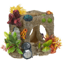 Polyresin Kubus Habitat Aquarium Decor Maat S 12 x 11,5 x 11 cm