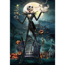 Halloween Diamond schilderij kunst, schedel Jack, DIY Rhinestone volledige