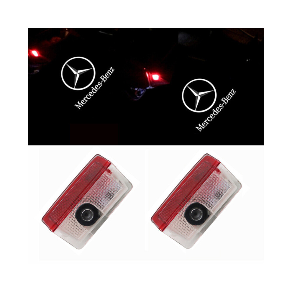 2 Pcs Is Applicable To Mercedes Benz Welcome Lamp Class E Class C Gls/Glc/Glb/Gla Barbos Decoding Door Projector Lamp 7751377883972