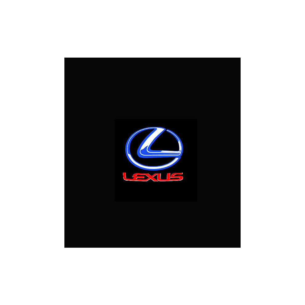 2 Piece Lexus Ls Rx Es Is Lx Door Projection Atmosphere Lamp ( Label And Letter) Blue/Red