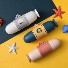 3-delige onderzeeër tandheelkundige kit reizen tandenborstel opbergdoos draagbare mondkap schattig paar tandheelkundige kit set
