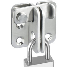 Serrure de porte coulissante Cadenas Moraillon Serrure de porte Loquet Serrure à boucle Crochet antivol, finition acier inoxydable brossé.