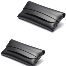 2 stuks zachte tas lederen bril handleiding etui spiegel etui portemonnee type