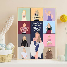 Nieuwe 30Ã40cm Taylor swift 5D diamant schilderij Singer handgemaakte decoratieve schilderij DIY ronde diamant diamant sticker geschenk A