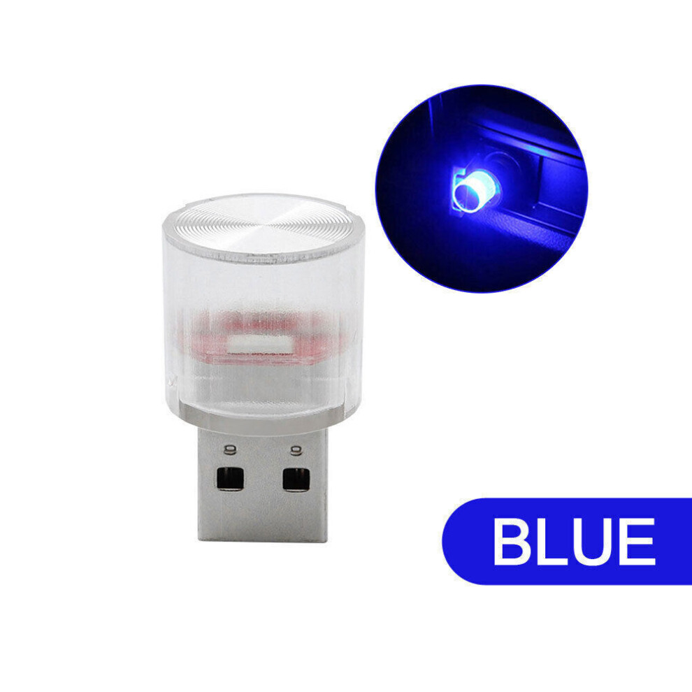 1X Mini Lamp Bulb Accessories Usb Led Car Interior Neon Atmosphere Ambient Lightblue 7751377897597