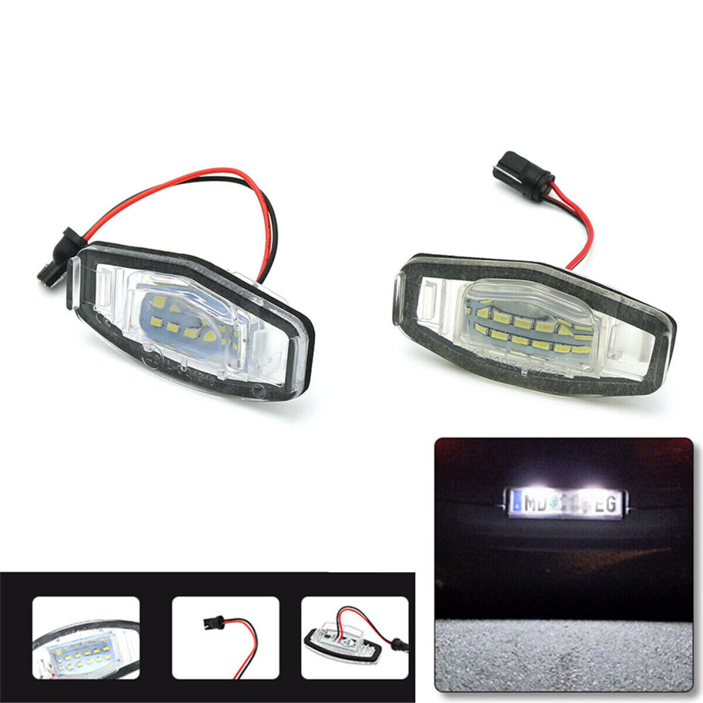 2Pcs License Plate Lights Led Bulb Lamp For Honda Civic Accord Pilot Odyssey 7751377883316