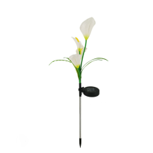 Zonne hoefijzer lotus lamp kleurrijke 4led vloerlamp villa tuin landschap lamp (wit)