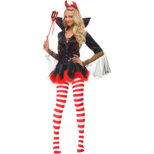 Kvinnor Flerf?rgade randiga strumpbyxor Strumpor Jul Halloween Cosplay Strumpbyxor