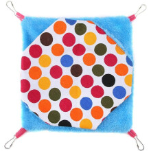 Hamster Hamac Suspendu Lit Doux Dormant Double Couche Oiseaux Rodent Bed Supplies Pet Blanket Shed Cage Decor Small Animals(Dot)