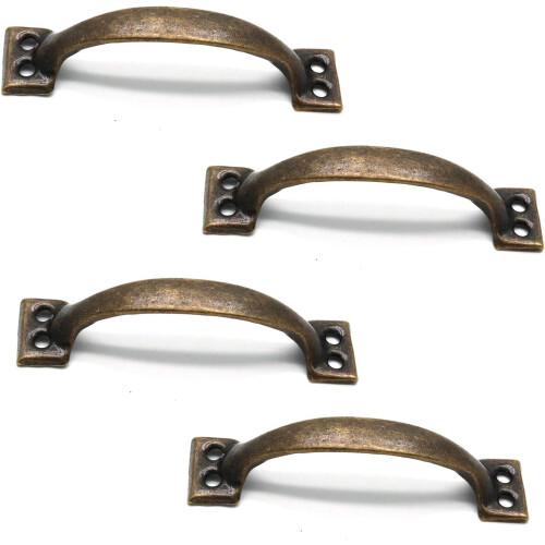 Pull Handles Vintage Style Barn Door Grab Handle Bronze Tone (Pack of 4)