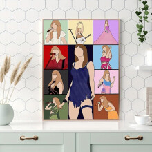 Nieuwe 30Ã40cm Taylor swift 5D diamant schilderij Singer handgemaakte decoratieve schilderij DIY ronde diamant diamant sticker geschenk A