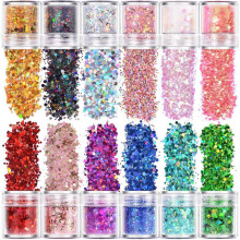 12 pieces of mixed laser five pointed star nail pieces decorative diamond nail polish nail glue gold onion powder