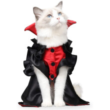 Halloween Kat Hond Kostuum Vampier Cape, Dierenkostuum voor Katten en