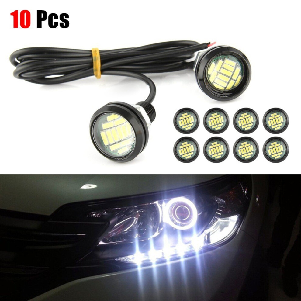 10 Piece Car Led Eagle Eye Lamp 23Mm 4014 12Led Super Bright Lens High-Power Eagle Eye Daytime Running Lamp Reversing Lamp White 7751377884740