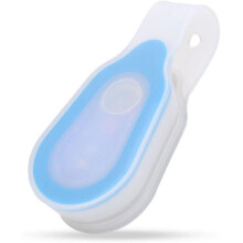 Lopende Licht voor Agent, Waterdichte openlucht Draagbare LED Mini Nacht Knop Silicone Clip Lamp Stroboscooplicht (Blauw)