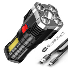 5led zaklamp Sterk licht Outdoor draagbaar cob zijlicht Werklamp USB oplaadbare led zaklamp
