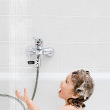 LED Display Household Water Shower Thermometer 5-85â Flow Self-powered Water Thermometer Monitoring Baby Care Energy Smart Meter