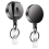 Two 4CM zinc alloy gun ash strong easy pull buckle retractable buckle keychain 1