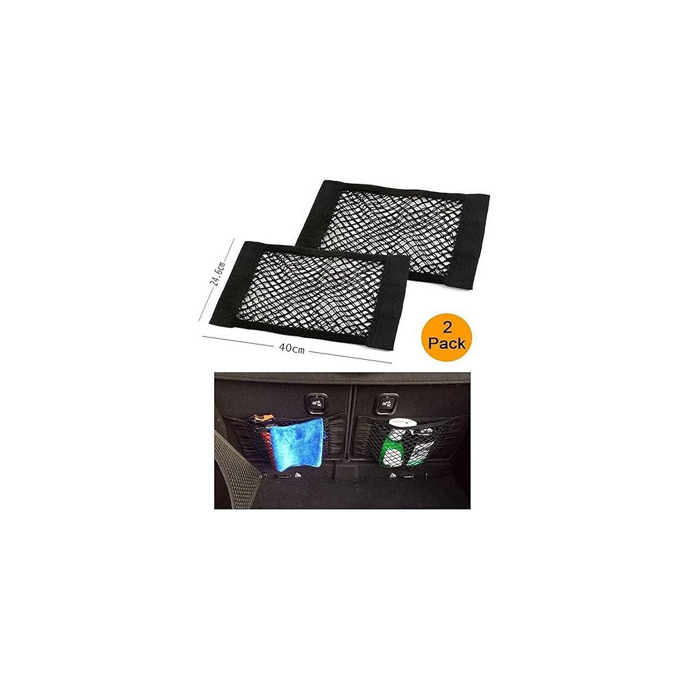 Trunk Storage Net, [2 Pack] Car Storage Net - Bottles, Groceries, Storage Add On Organizers For Car Truck 7334477993996