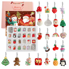 Nouveau Noël bijoux filles cadeaux compte à rebours calendrier de l'avent diy bracelet aveugle boîte cadeau A