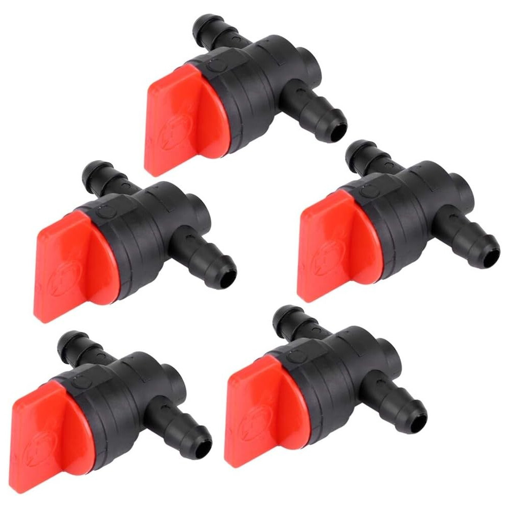 Robinet de carburant, 5 Pcs 1/4" robinet d'arrêt pour réservoir de gaz, interrupteur de coupure, accessoire pour tondeuse à gazon de jardin