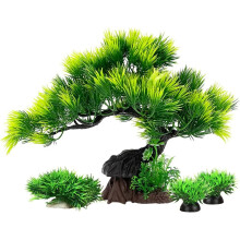 Decoratieve aquariumplanten Middelgroot of Groot Plastic Goudvis Bonsai Planten Bamboe/Pine (Bonsai)