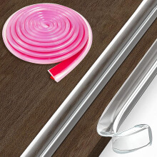 100% Silicone Baby Table and Furniture Protector, 2M Pre-Adhesive Baby Table Corner Protector, Clear Glass Table Edge Protector, Cupboard Edge and Cor