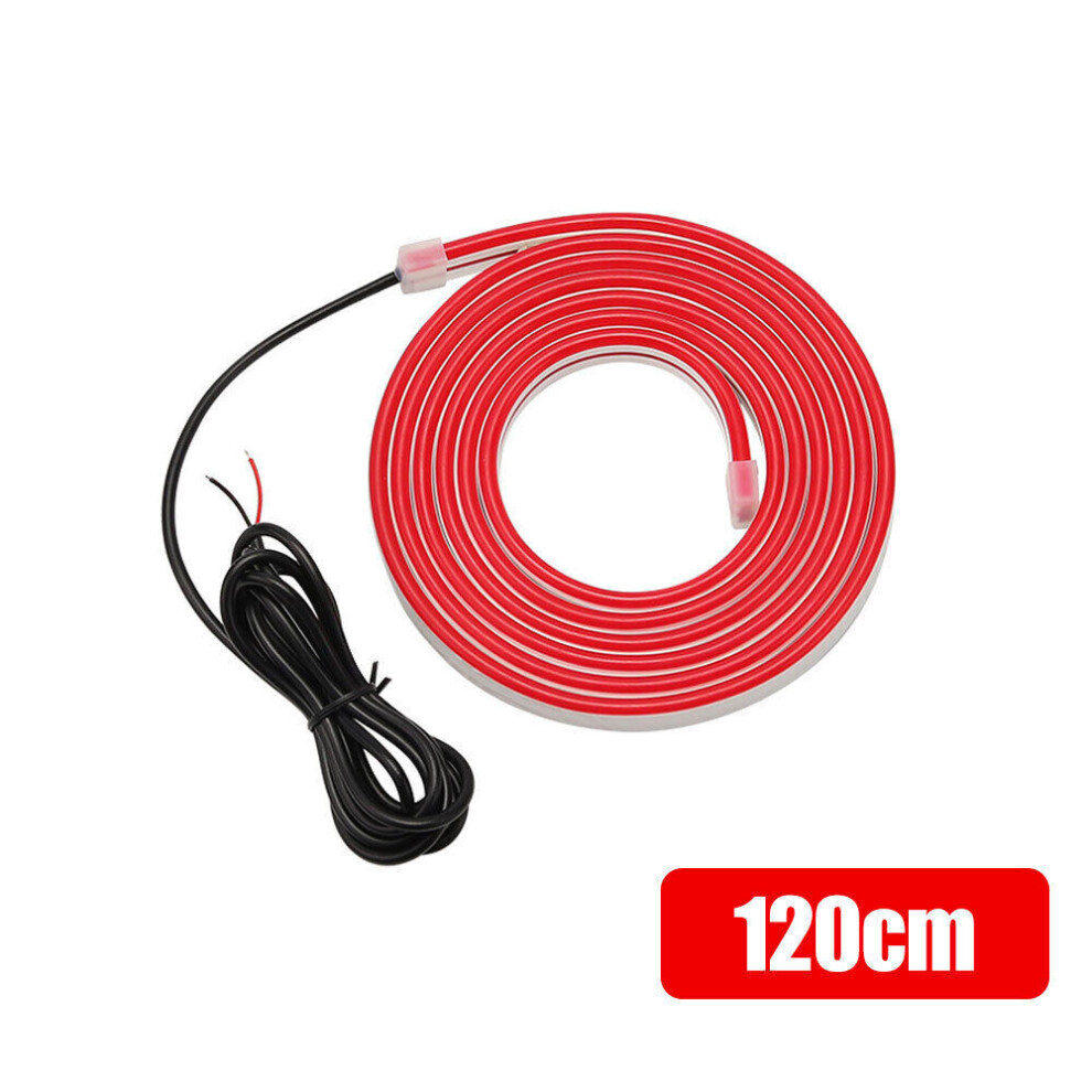 Bande LED 120cm 12V pour capot de voiture Bande lumineuse de jour étanche Flexible Auto LampRed