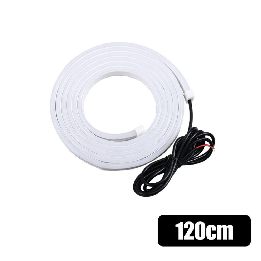 120Cm 12V Car Led Hood Daytime Running Strip Waterproof Flexible Auto Lampwhite Light 7751377897672