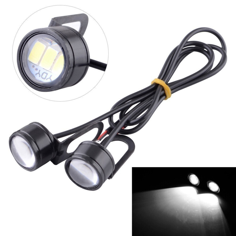 2Pcs New 12V Eagle Eye Led Daytime Running Fog Backup Motorcycle Car Lamp Light 7751377883170