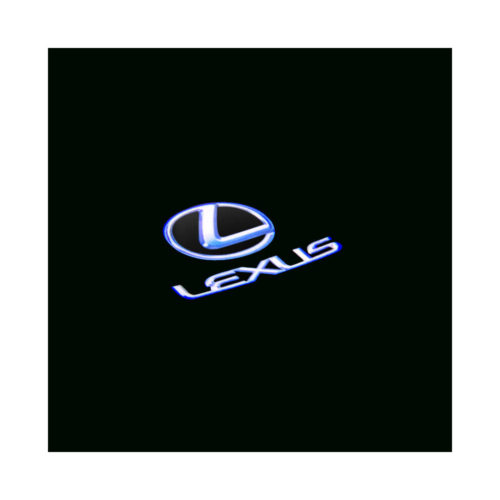 2 Piece Lexus Ls Rx Es Is Lx Door Projection Atmosphere Lamp ( Label Without Circle) White 7751377884467