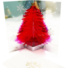 Dreidimensionale Kristall-Weihnachtskarte, 3D-Weihnachtsbaum-Grußkarte, Kristall-Weihnachtsbaum-Grußkarte, Urlaubskarte, Kristall-Neujahrskarte,