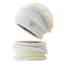 Lang bont konijn oren schattig meisje stijl hoofddeksel warm oor Cap in herfst en winter