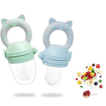 Speen voor babyvoeding - 2st Fruit Speen met 6 BPA-vrije siliconenspenen voor plantaardige bijtringen pap aanvullende voeding
