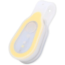 Lopende Licht voor Agent, Waterdichte openlucht Draagbare LED Mini Nacht Knop Silicone Clip Lamp Stroboscooplicht (Geel)