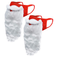 2pcs neue Weihnachtsmann lustig Bart Maske Urlaub Party Dress Up Requisiten
