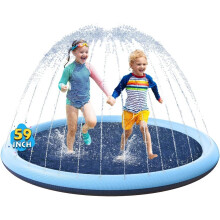 Antislip plonskussen voor kinderen en honden, dik sproeibad zomer buitenspeelgoed met water - leuke speelmat voor fontein in de tuin voor flicko